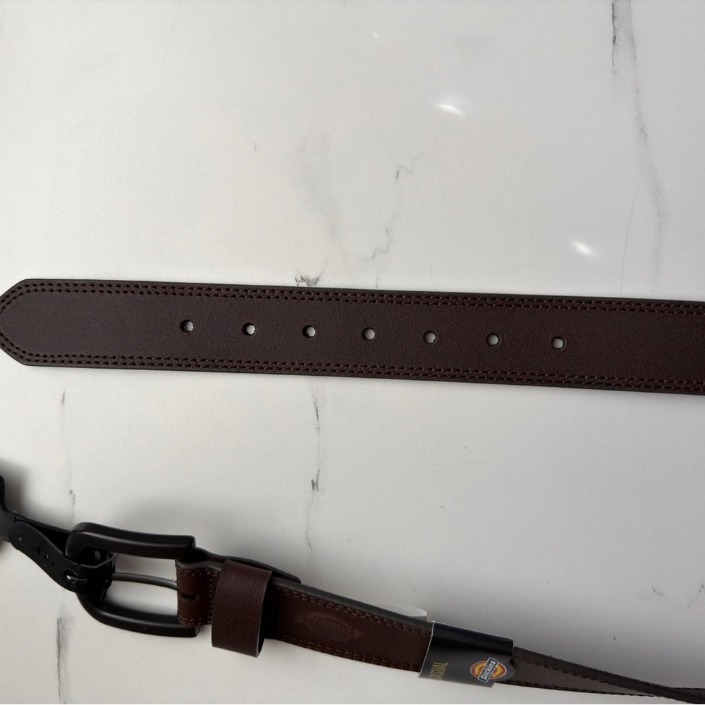Dickies Brown Genuine Leather Belt Men’s Size 34 |Dickies Men’s Leather Belt NWT - Picture 5 of 5
